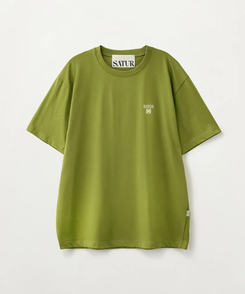 Satur特價款 男女同款【WE ARE】韓國Satur  刺繡小標短袖T恤SA262UTS03