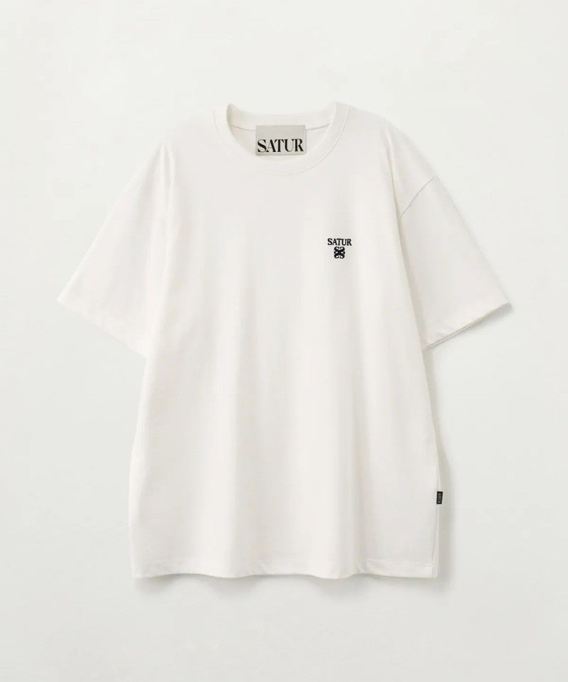 Satur特價款 男女同款【WE ARE】韓國Satur  刺繡小標短袖T恤SA262UTS03