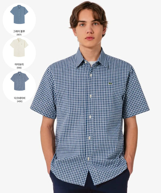 鱷魚折扣款 男款【WE ARE】韓國LACOSTE休閒短袖襯衫CH359E56G