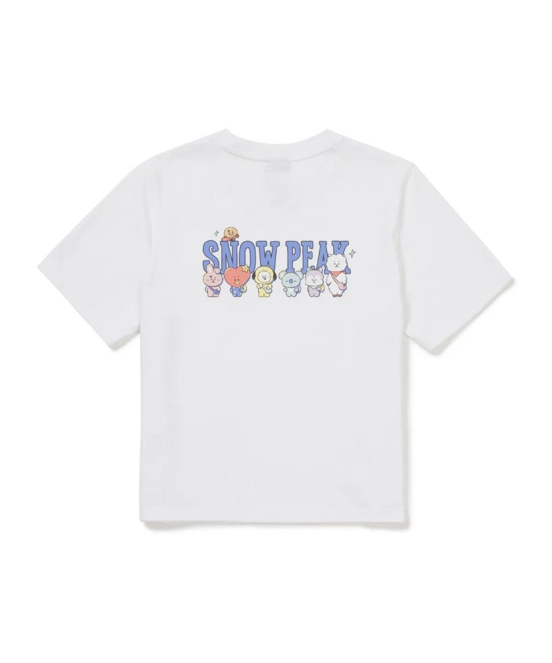 BT21聯名款 女款【WE ARE】韓國snow peak雪峰短袖T恤S26MWFTS91