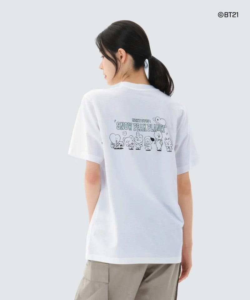 BT21聯名款【WE ARE】韓國snow peak雪峰短袖T恤S26MUFTS90