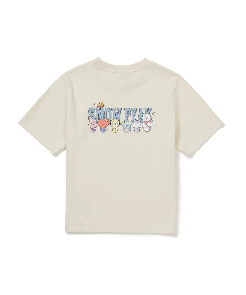 BT21聯名款 女款【WE ARE】韓國snow peak雪峰短袖T恤S26MWFTS91