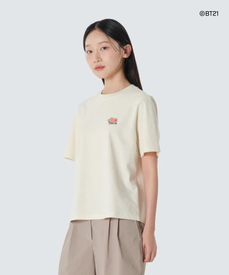 BT21聯名款 女款【WE ARE】韓國snow peak雪峰短袖T恤S26MWFTS91