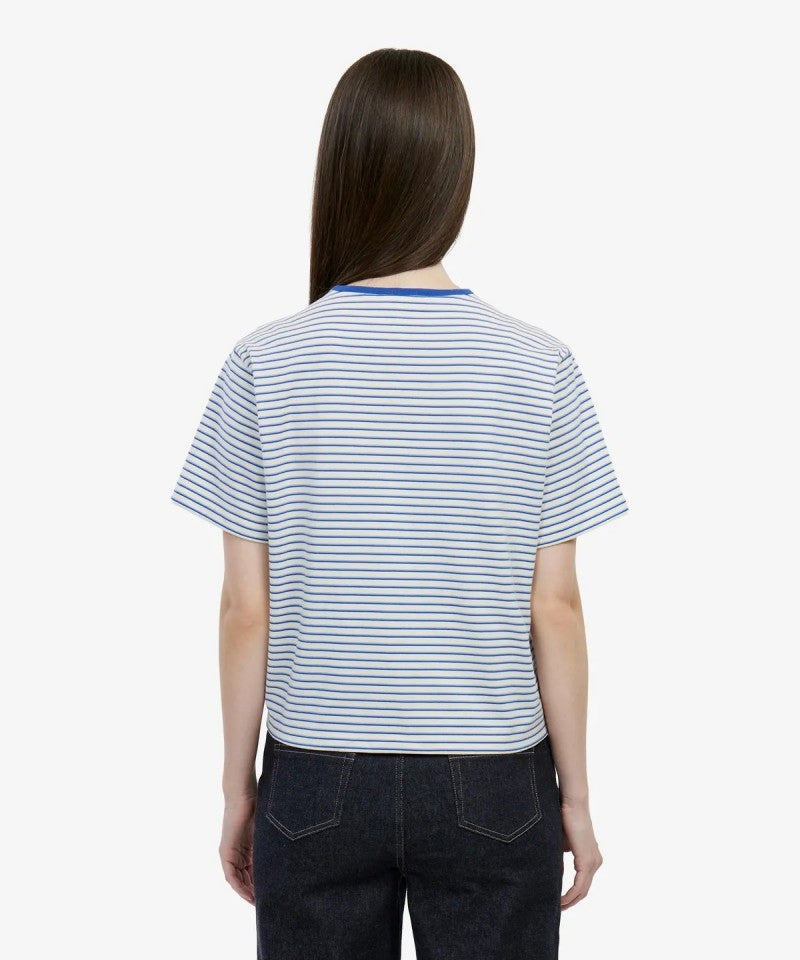 鱷魚折扣款 女款【WE ARE】韓國LACOSTE條紋短袖T恤TF360E56G