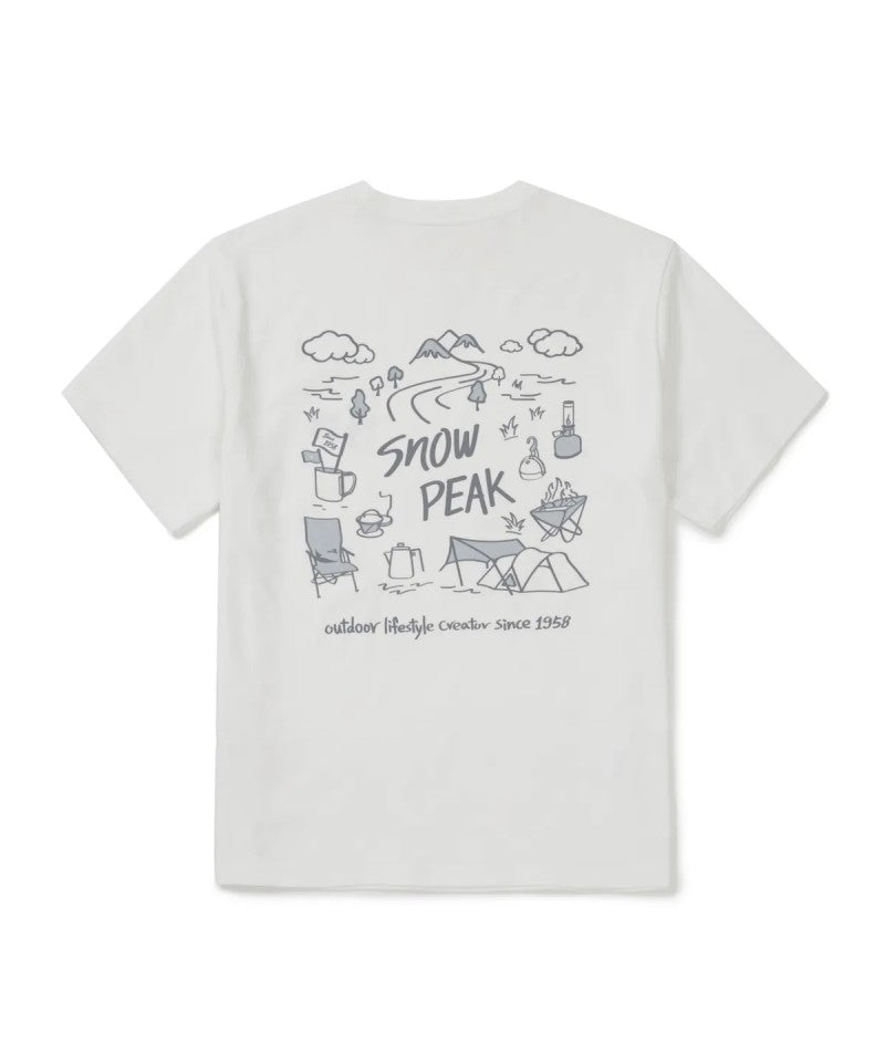 （大茜直播說材質很好）【WE ARE】韓國snow peak雪峰露營風sorona涼感防曬短袖T恤S26MUTTS54
