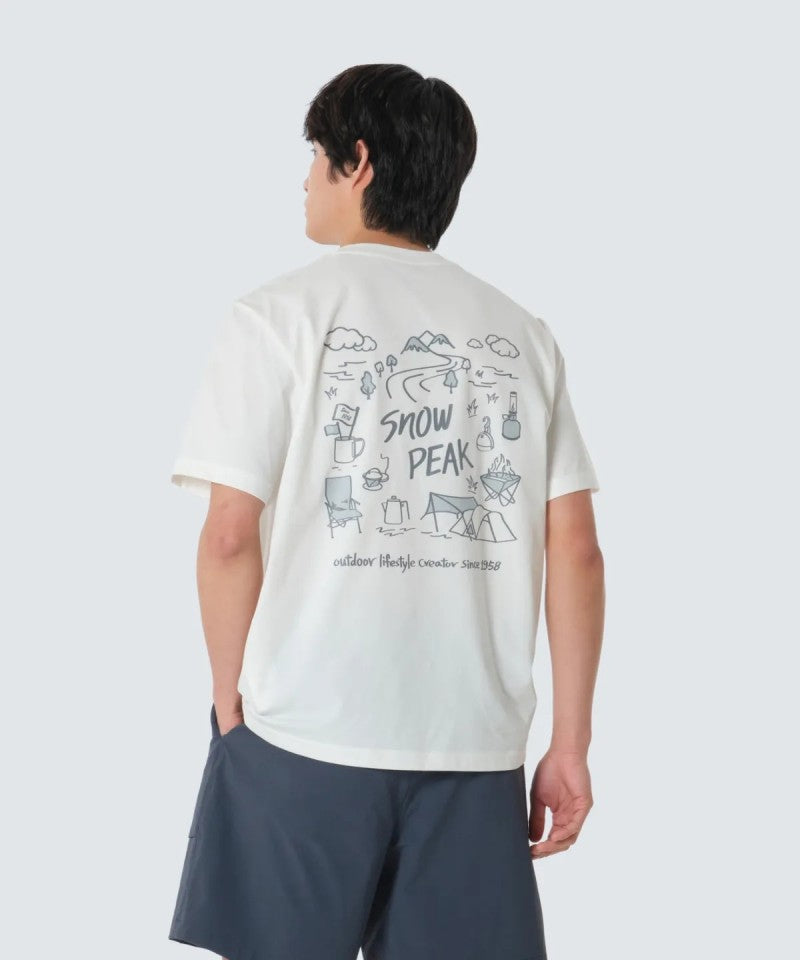 （大茜直播說材質很好）【WE ARE】韓國snow peak雪峰露營風sorona涼感防曬短袖T恤S26MUTTS54