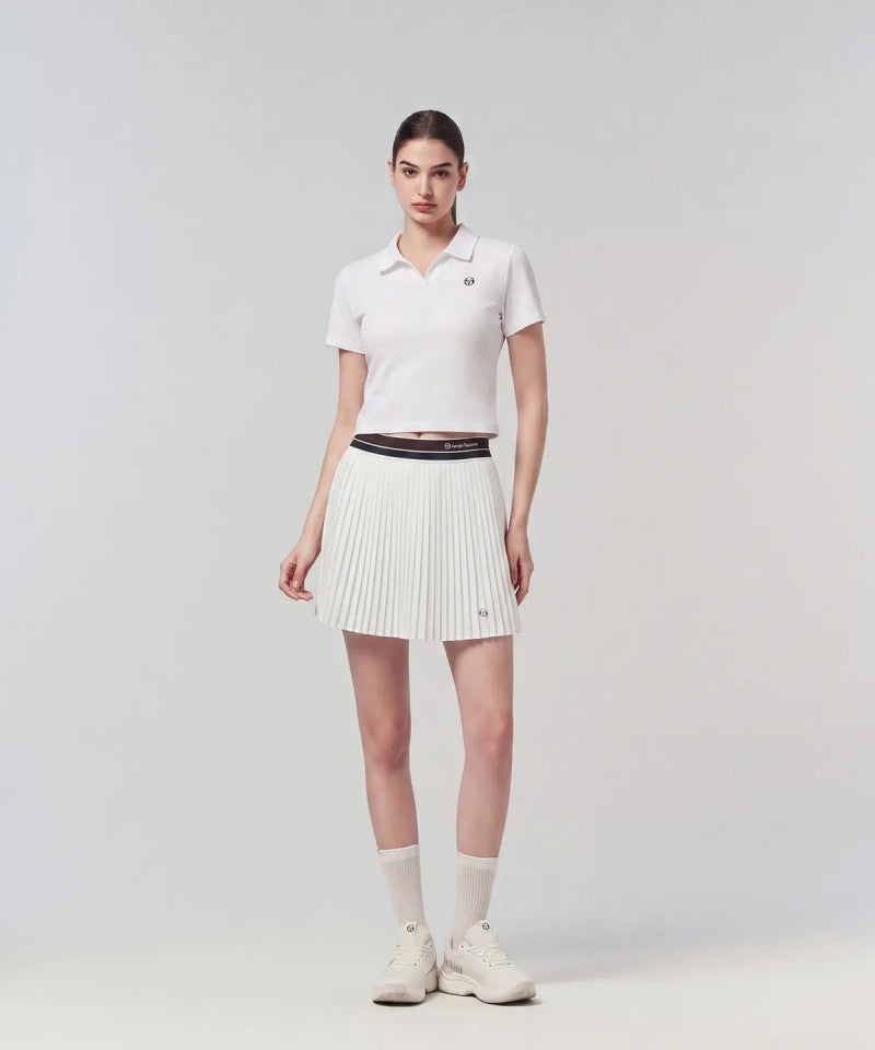 女款【WE ARE】韓國SERGIO TACCHINI 短版無釦翻領polo衫  TWPQ11164
