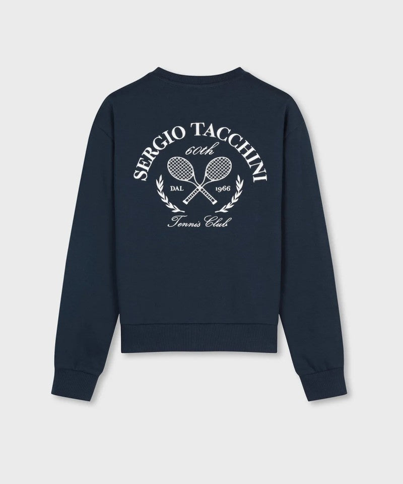 【WE ARE】韓國SERGIO TACCHINI 刺繡圓領大學T TWMT19064