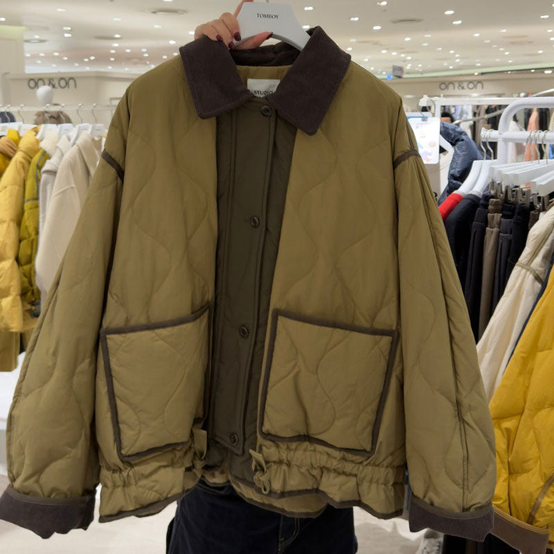 【WE ARE】韓國Studio Tomboy異材質接拼鴨絨外套 9105414102