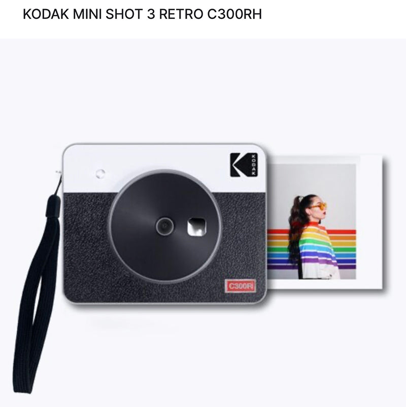 網路限定【WE ARE】韓國KODAK柯達MINI SHOT3 RETRO C300RH拍立得方形相印機