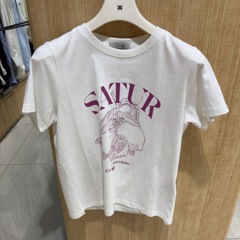 男女同款【WE ARE】韓國Satur短袖T恤SA252WTS03/SA252MTS03