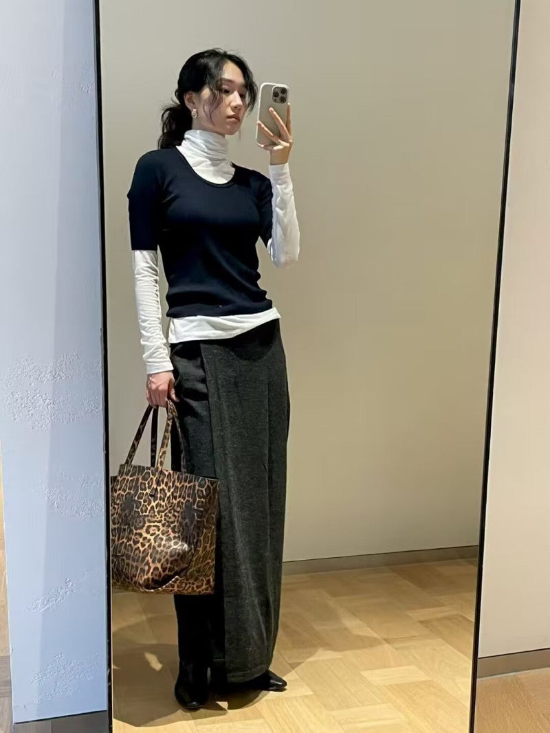 大茜選品【WE ARE】韓國東大門TD針織羊毛10％短袖T恤SAC3NT006AA