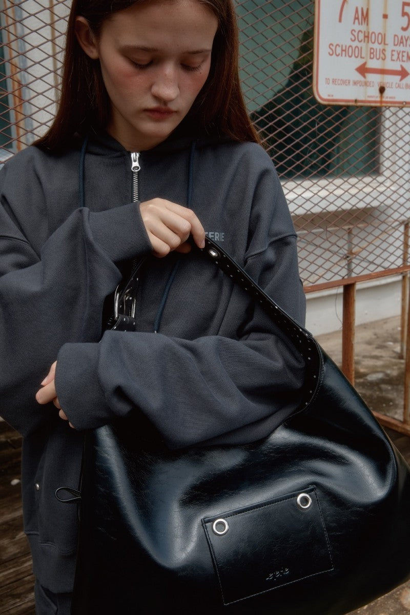 【WE ARE】韓國Leterie時尚單肩包BUCKLEREVERSIBLESHOULDERBAG