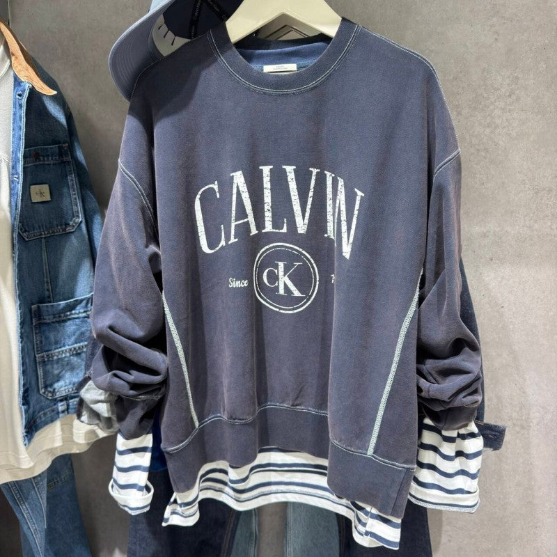 百貨款【WE ARE】韓國Calvin Klein休閒大學T衛衣4RH209G