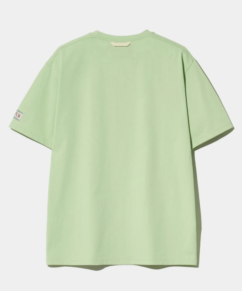 【WE ARE】Korea Satur classic small logo short-sleeved T-shirt SA252WTS06/SA252MTS06