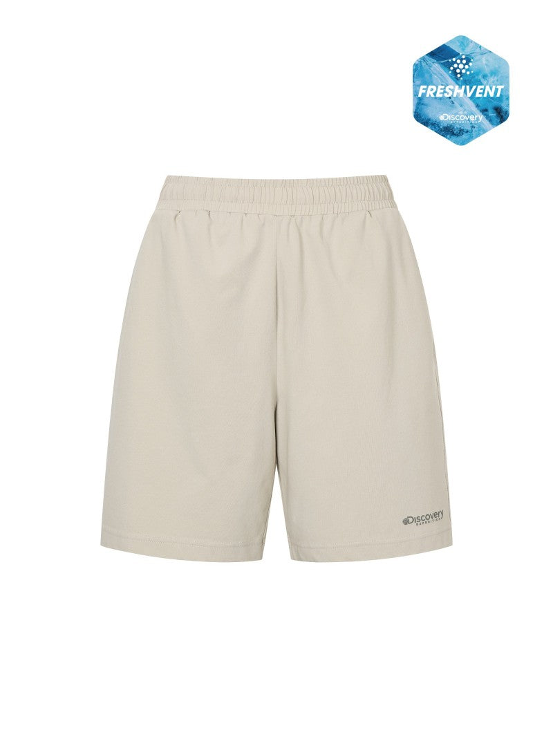 女款【WE ARE】韓國Discovery FRESHVENT SORONA涼感四分半短棉褲 DWTB66053