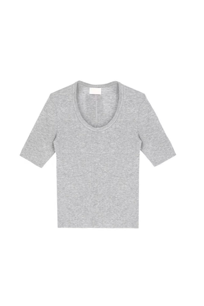 大茜選品【WE ARE】韓國東大門TD針織羊毛10％短袖T恤SAC3NT006AA