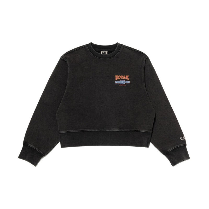 女款【WE ARE】韓國KODAK柯達 短版布標刷舊大學T K6122LFSO1