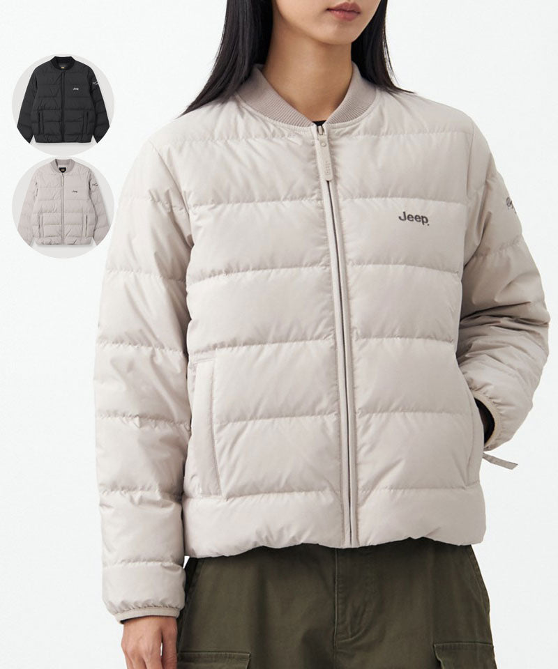【WE ARE】韓國JEEP 異材質衣領鴨絨羽絨防潑水外套  JQ4JPU491