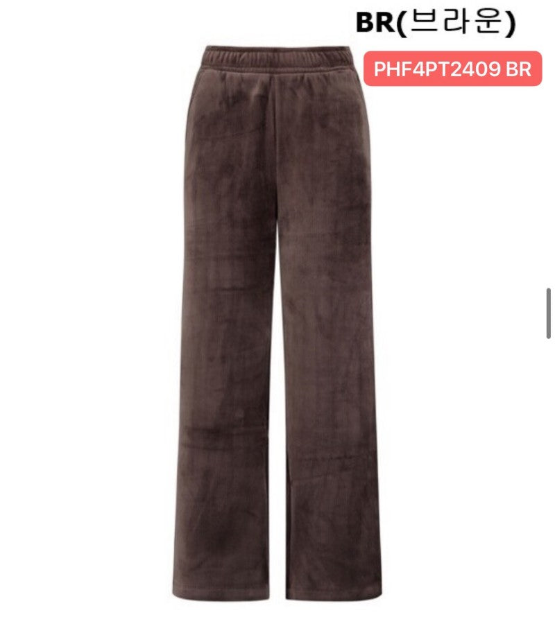 女款【WE ARE】韓國POLHAM燙絨闊腿褲PHF4PT2409