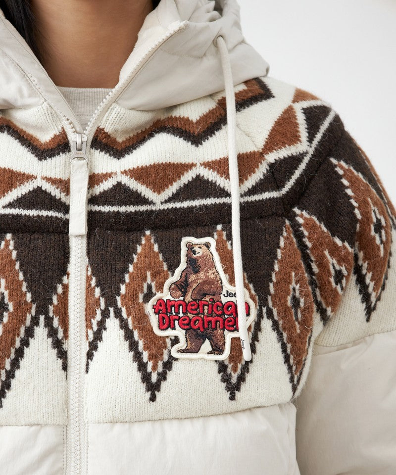 女款【WE ARE】韓國JEEP休閒連帽羽絨服JQ4JPF406