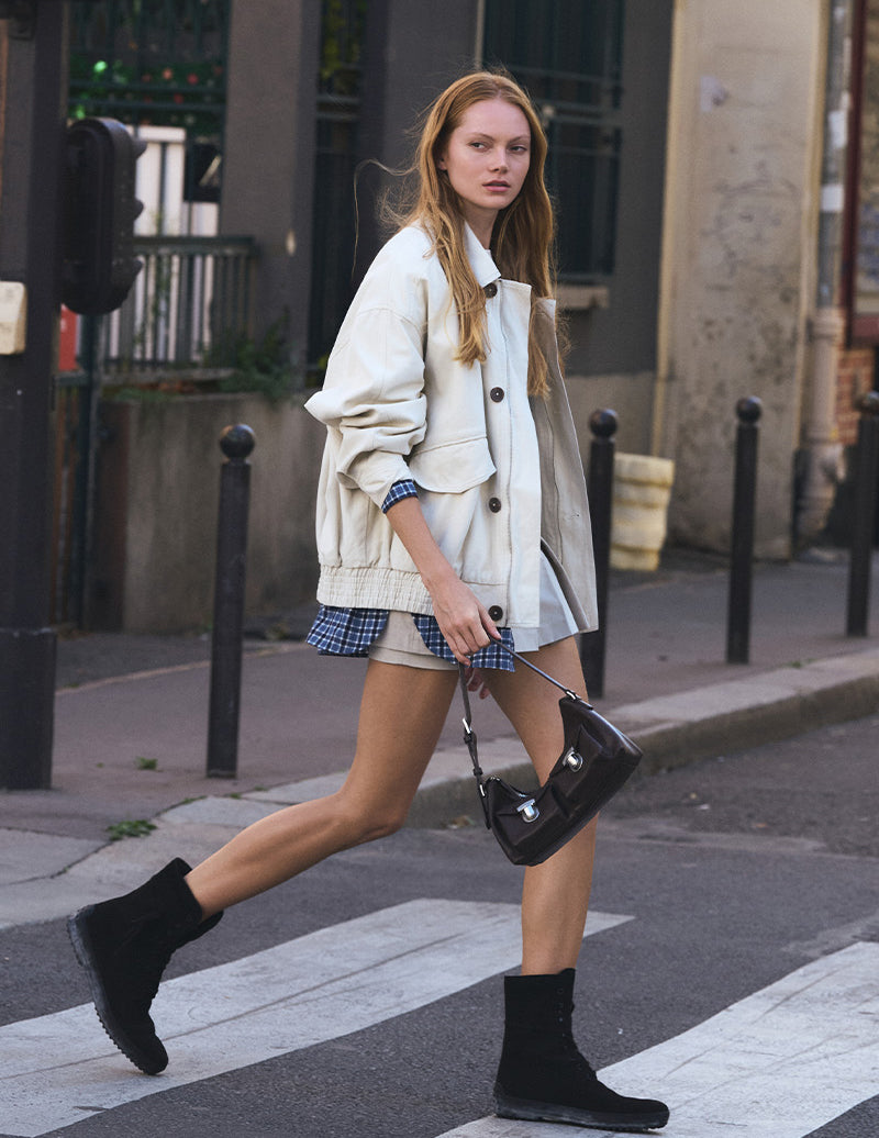 【WE ARE】韓國CITYBREEZE@ 雙口皮革單肩包 CTH4BG03