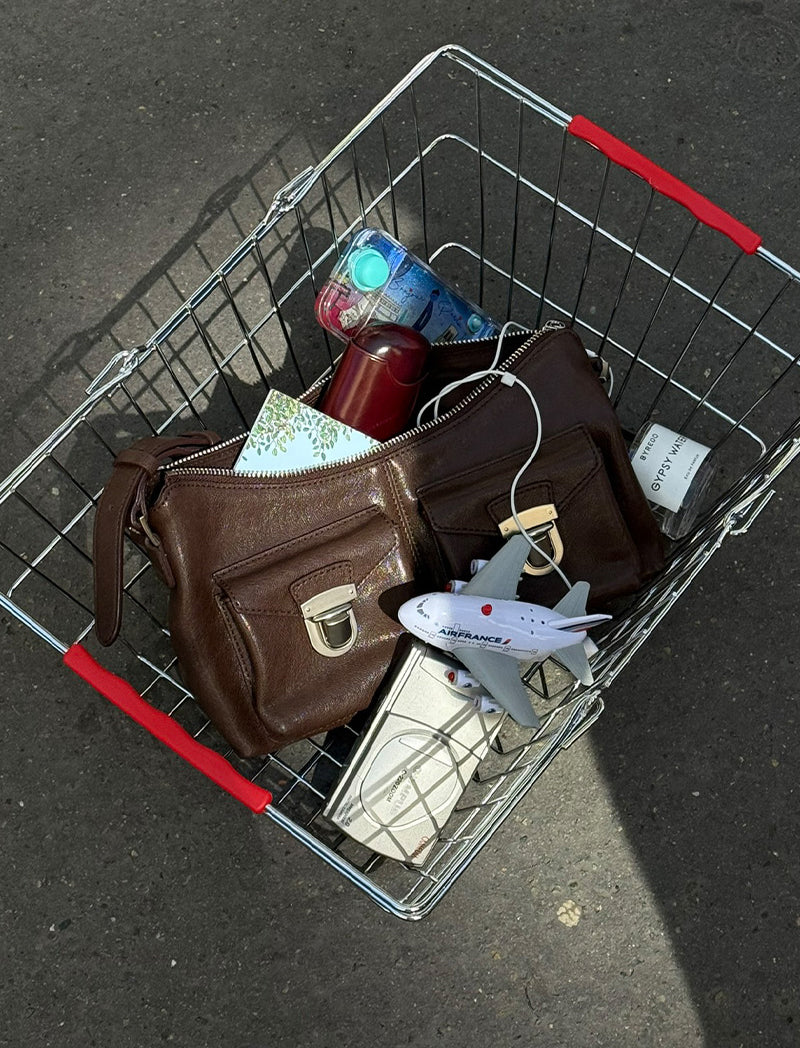 【WE ARE】韓國CITYBREEZE@ 雙口皮革單肩包 CTH4BG03