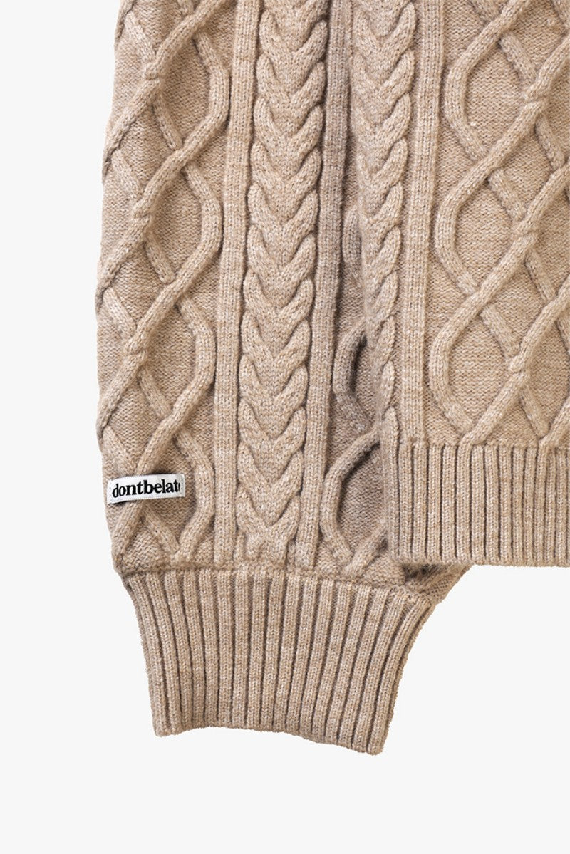 【WE ARE】韓國DONTBELATE 麻花針織圓領毛衣