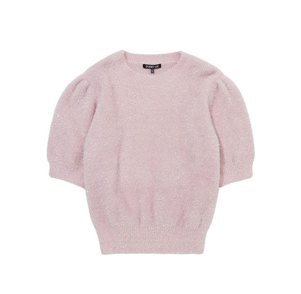 【WE ARE】韓國LAP 親膚金蔥短袖毛衣 AR4KHA74