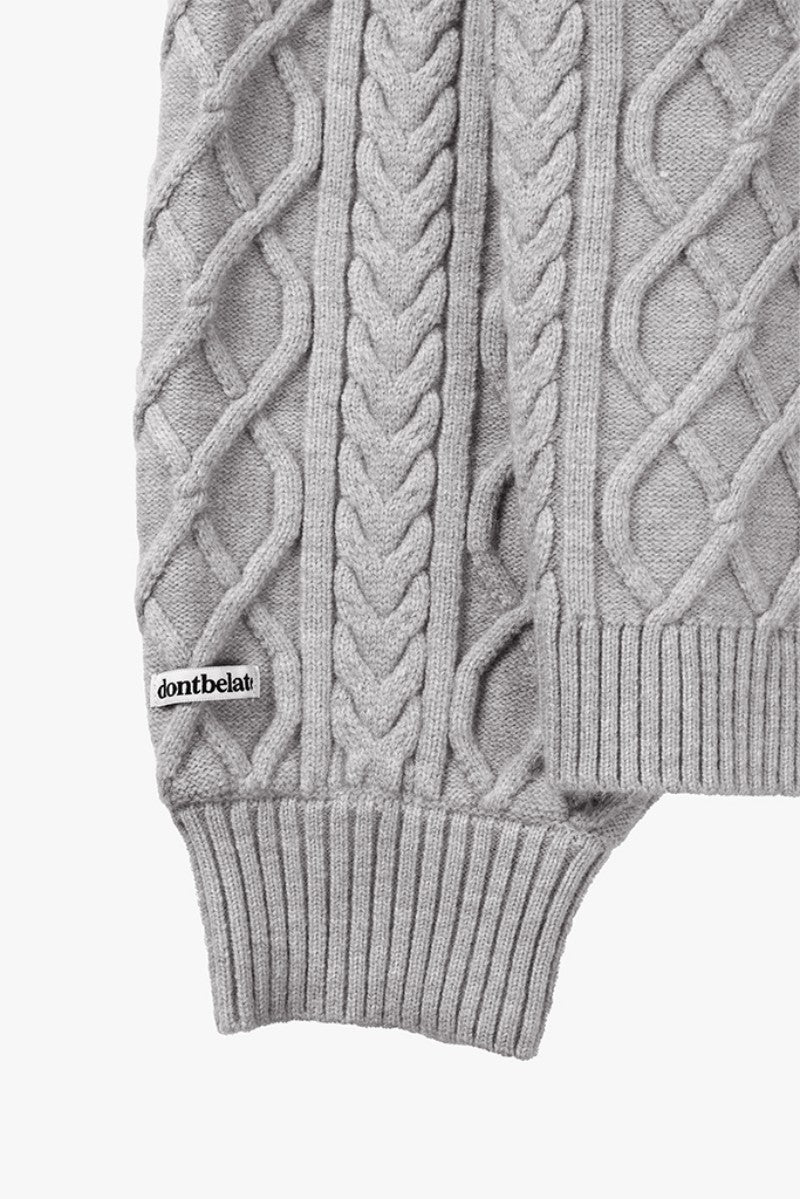 【WE ARE】韓國DONTBELATE 麻花針織圓領毛衣