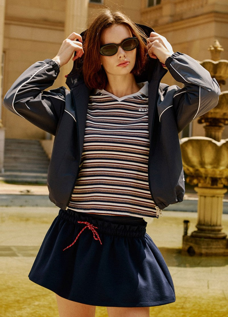 【WE ARE】韓國Diadora休閒連帽拉鏈外套D5322LWT31