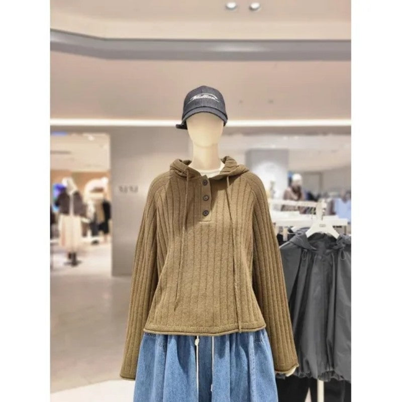 【WE ARE】韓國Studio Tomboy連帽抗條紋針織衫9105452107