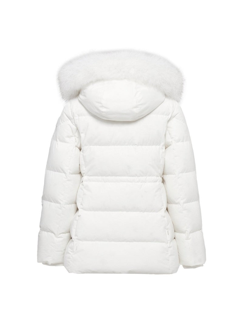 女款【WE ARE】韓國EIDER 中短款狐狸毛邊鵝絨外套DWW25532