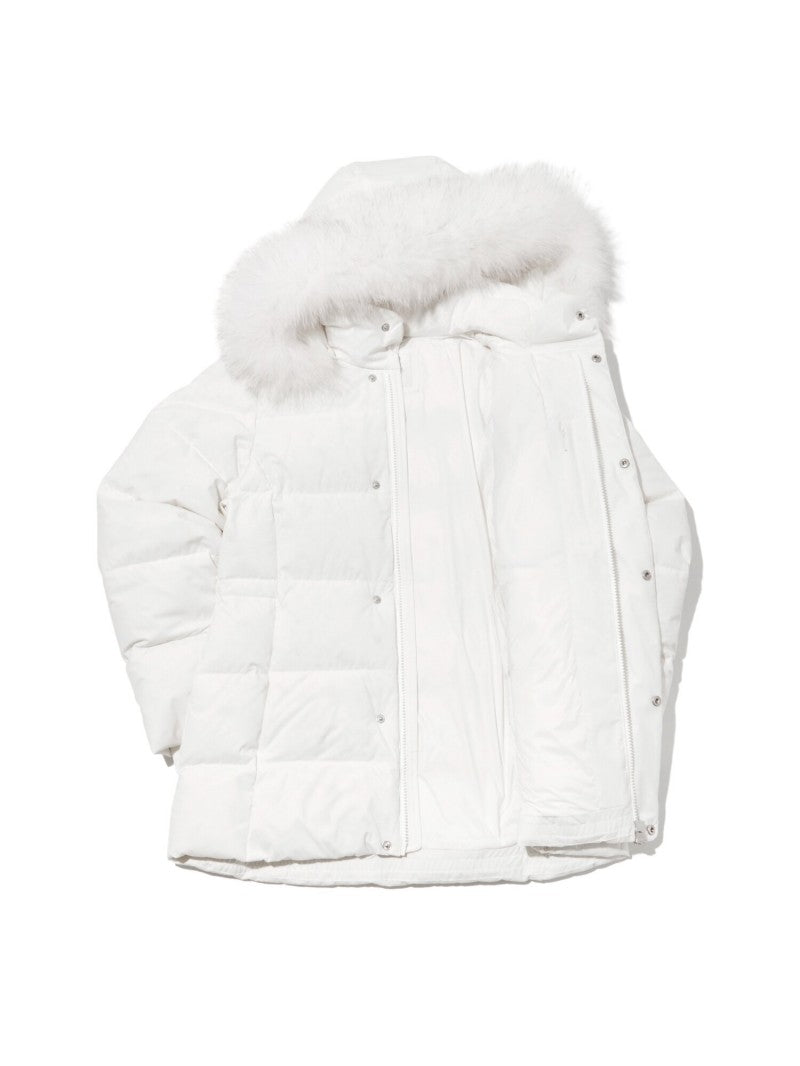 女款【WE ARE】韓國EIDER 中短款狐狸毛邊鵝絨外套DWW25532