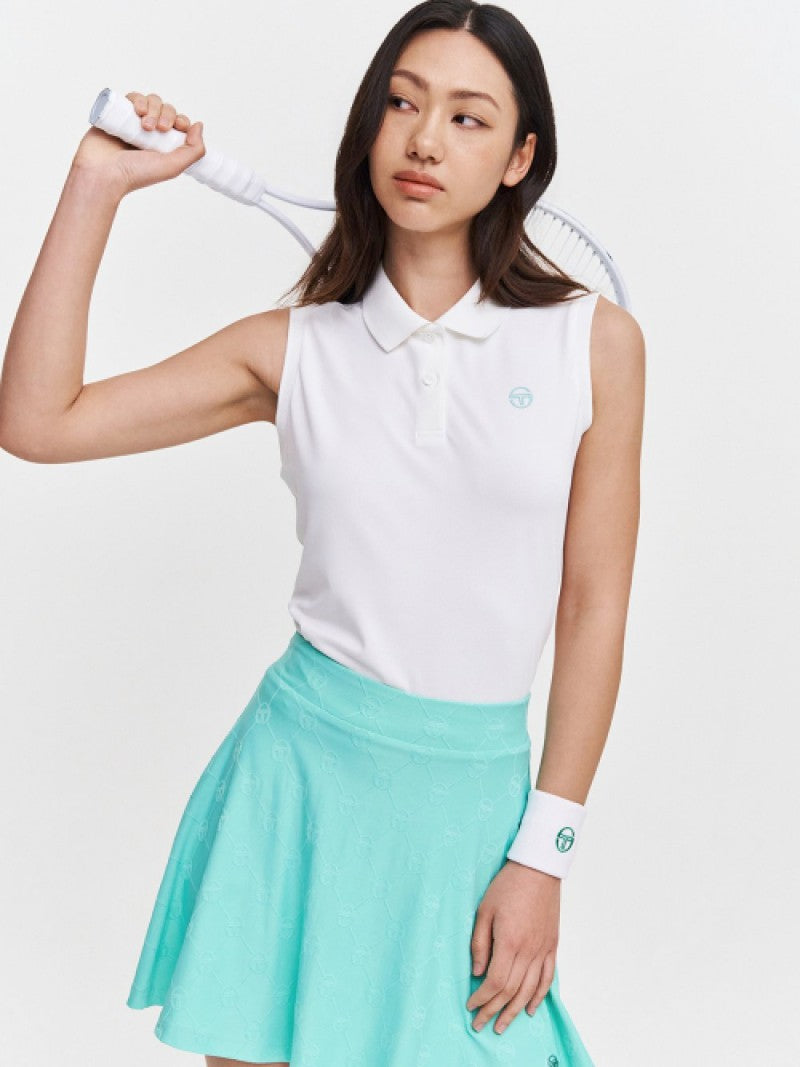 女款【WE ARE】韓國SERGIO TACCHINI Polo領無袖T恤TWPQ11043