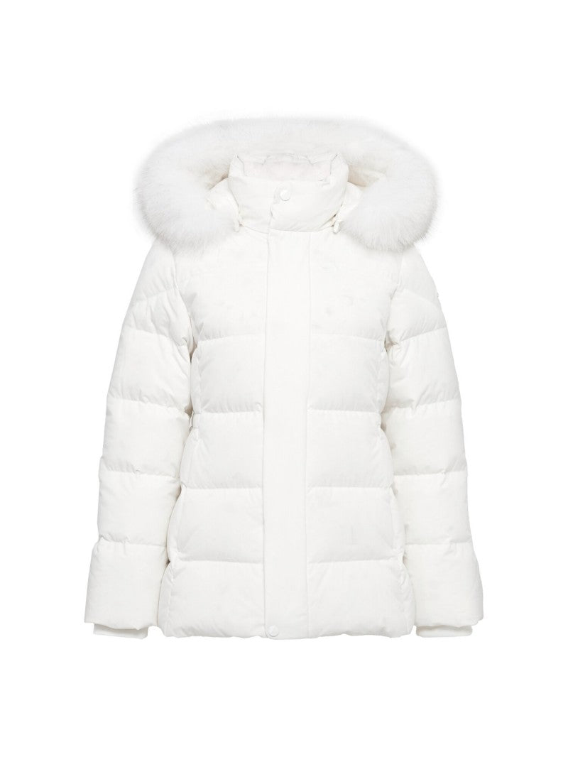 女款【WE ARE】韓國EIDER 中短款狐狸毛邊鵝絨外套DWW25532