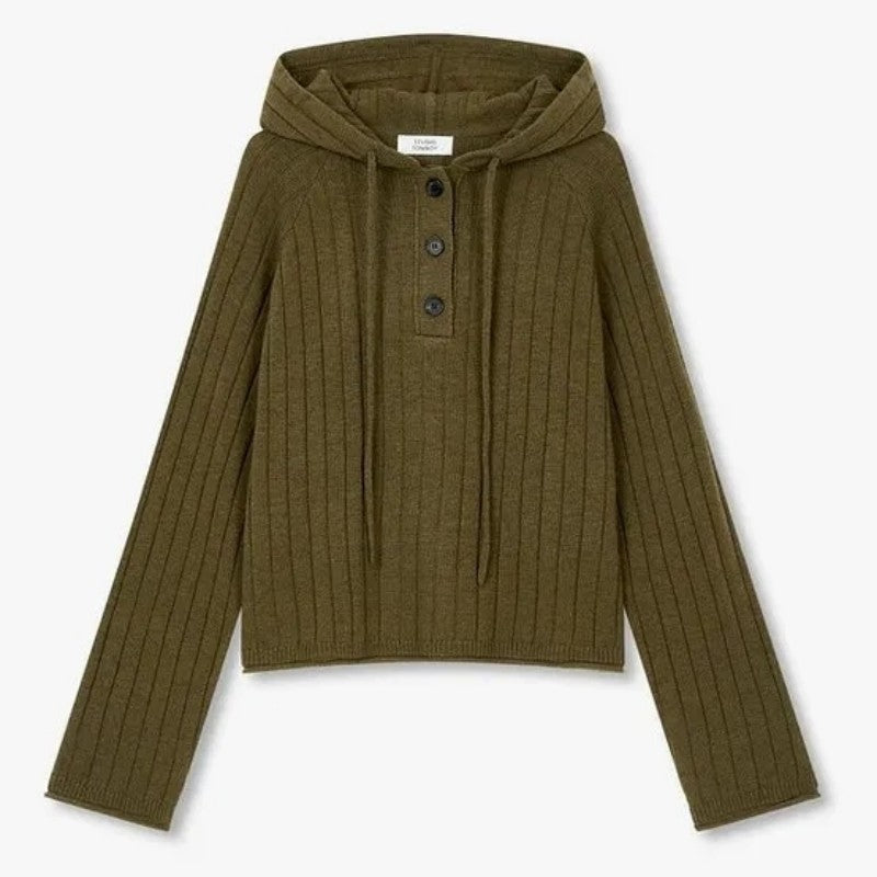 【WE ARE】韓國Studio Tomboy連帽抗條紋針織衫9105452107