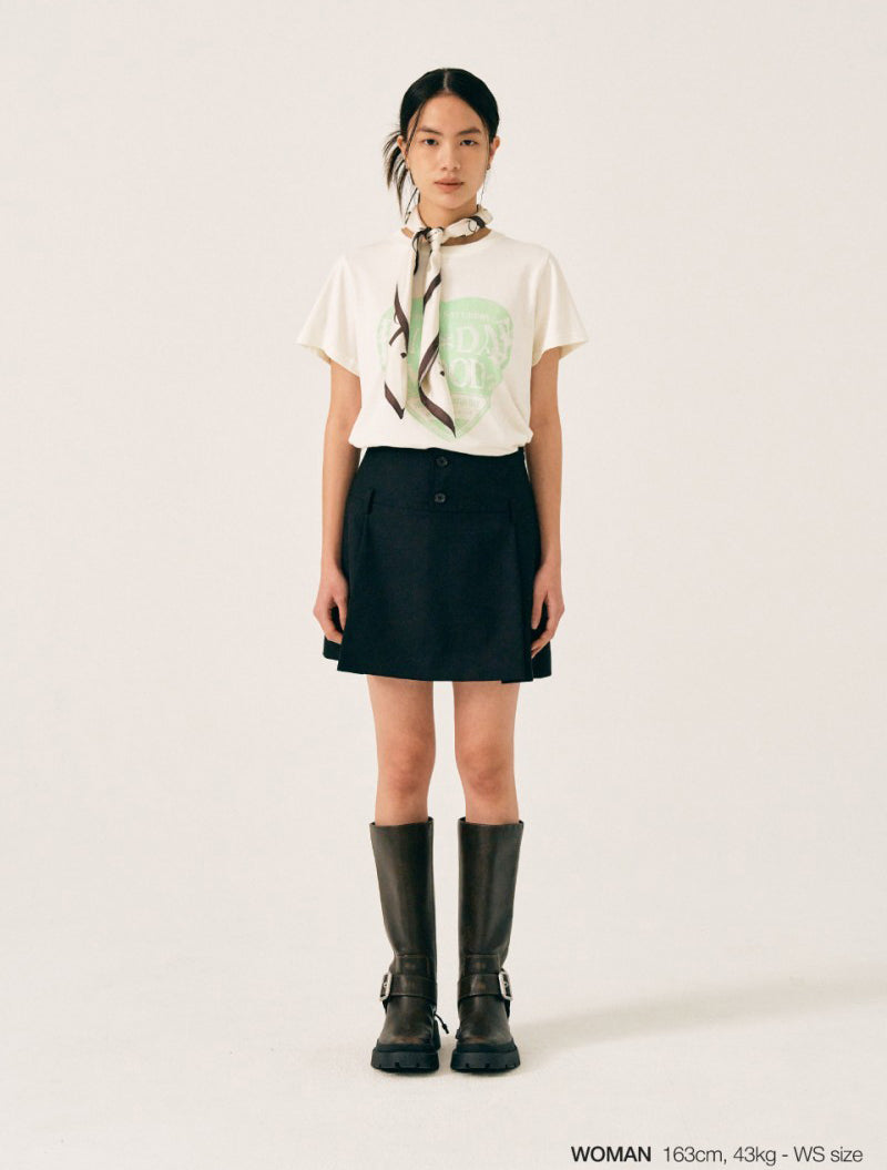 【WE ARE】Korea Satur Heart Short Sleeve T-shirt SA252WTS02/SA252MTS02