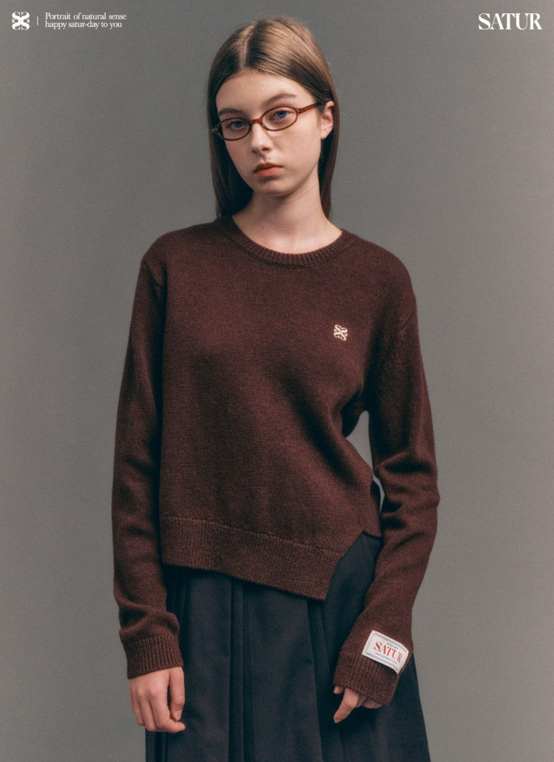 女款【WE ARE】韓國Satur休閒不規則針織毛衣SA243WKT38