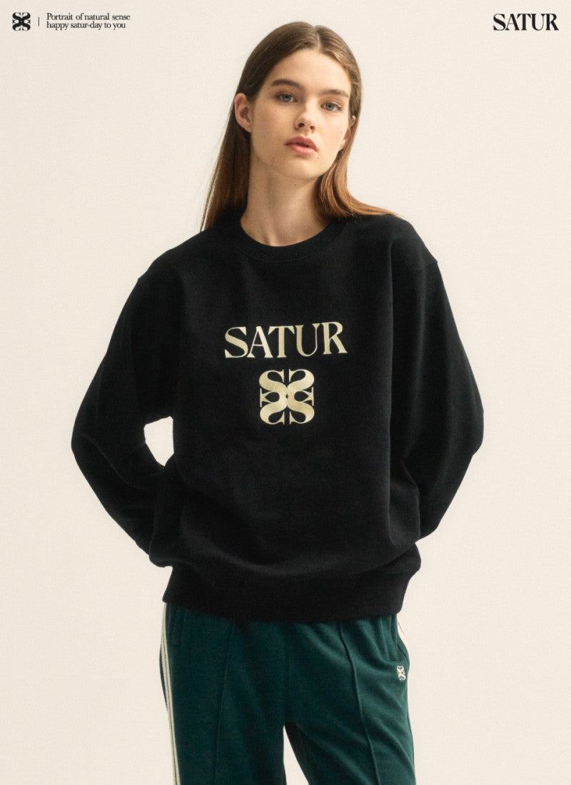 【WE ARE】韓國Satur圓領大學T衛衣SA253UTM05