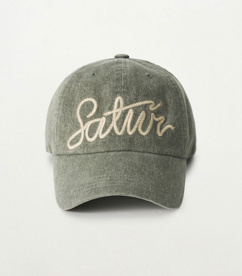 【WE ARE】韓國Satur草寫logo棒球帽 SA261UAP03