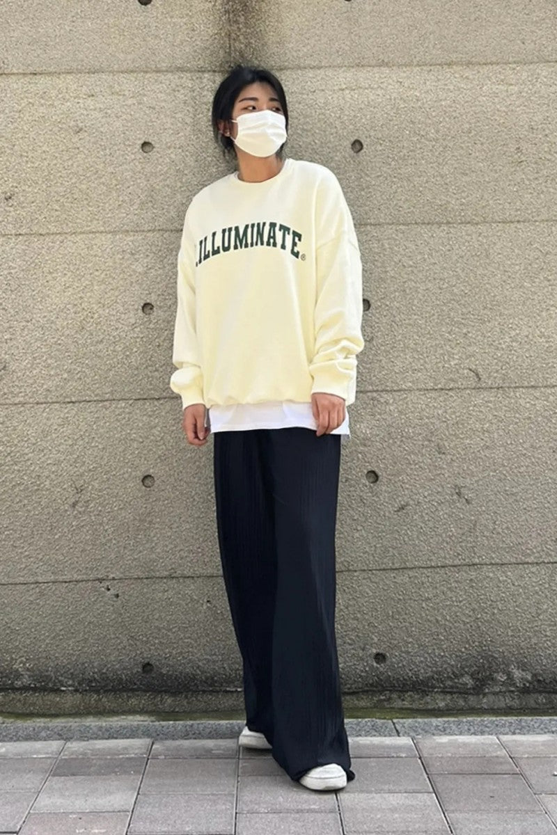 限時折扣【WE ARE】韓國FILLUMINATE圓領大學T衛衣3223TH406