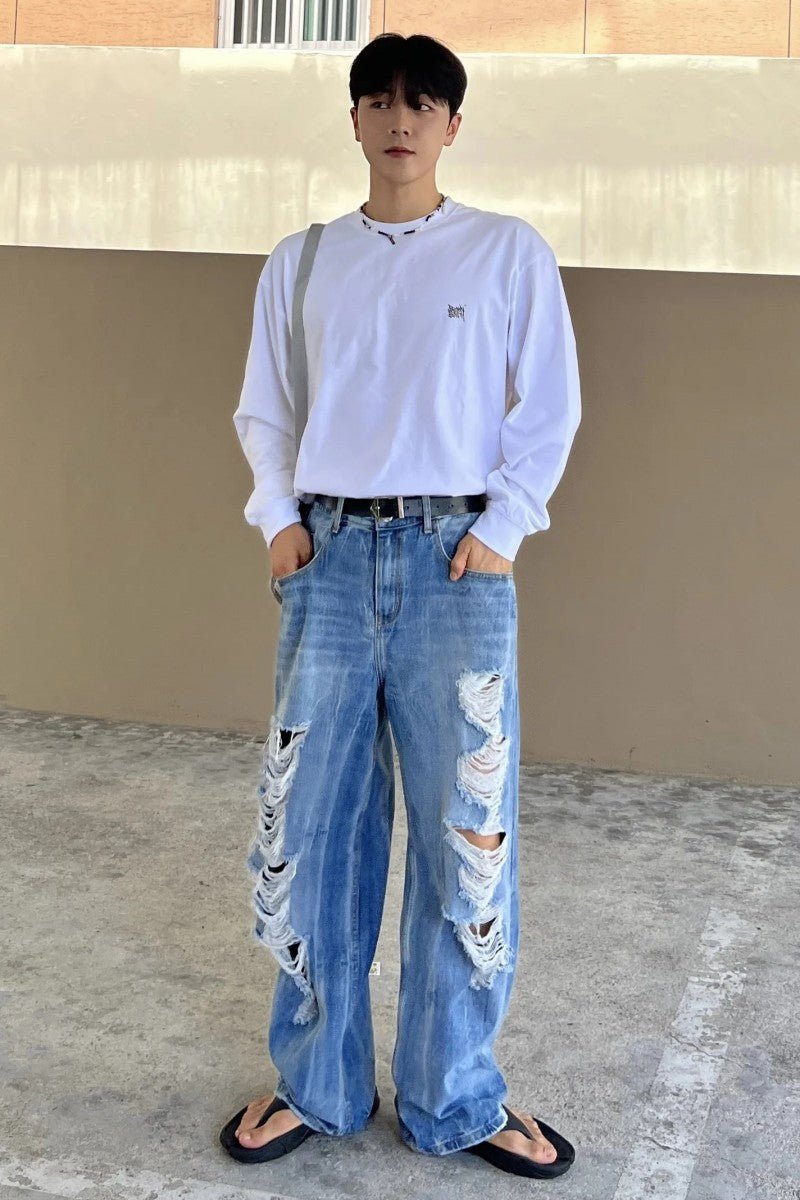 【WE ARE】韓國BROWNBREATH 男款基礎款膠印logo長袖棉ＴBKFMLTS01