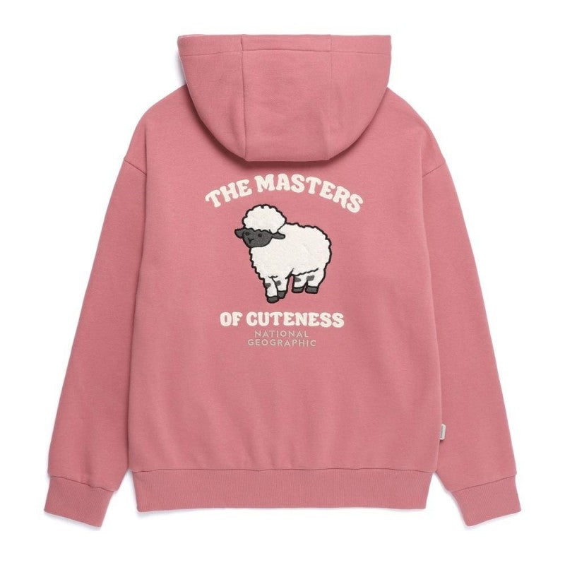 【WE ARE】 韓國國家地理 刺繡羊刷毛帽T N254UHD020