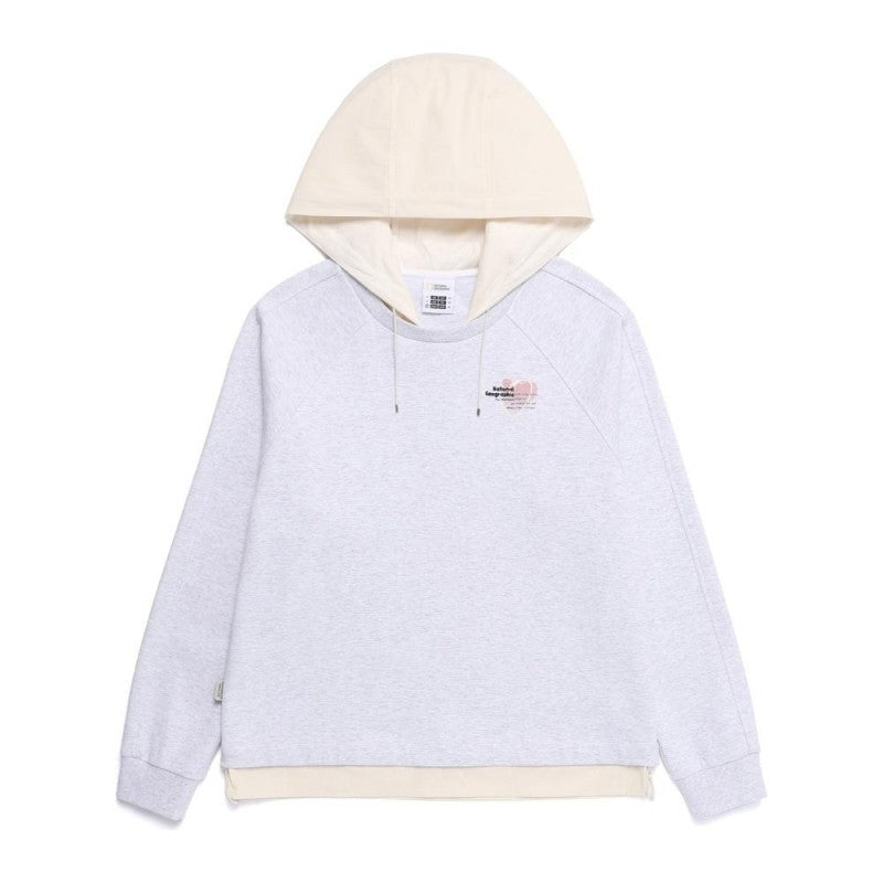 女款【WE ARE】韓國國家地理連帽拼色大學T衛衣N261WHD020