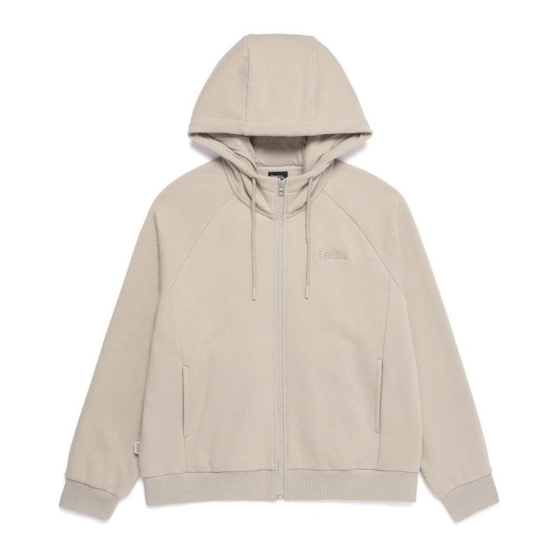 女款【WE ARE】韓國國家地理加絨拉鏈連帽外套N254WFT040