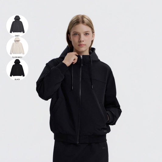 女款【WE ARE】韓國國家地理加絨拉鏈連帽外套N254WFT050