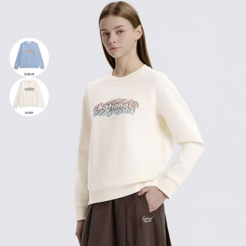 女款【WE ARE】韓國國家地理圓領大學T衛衣N261WSW020