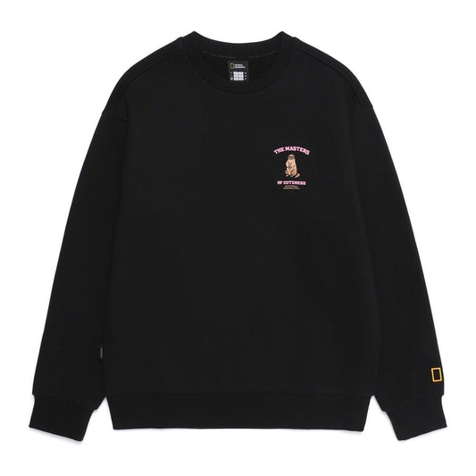 【現貨】【WE ARE】韓國國家地理土撥鼠加絨圓領大學T N254USW030