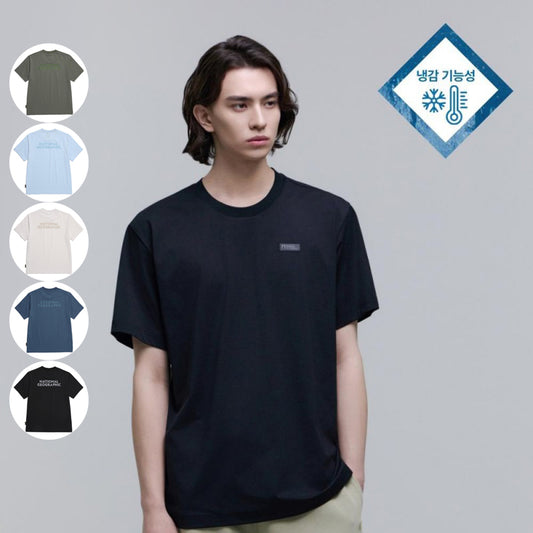 Unisex【WE ARE】 Korean National Geographic small logo short-sleeved T-shirt N252UTS230